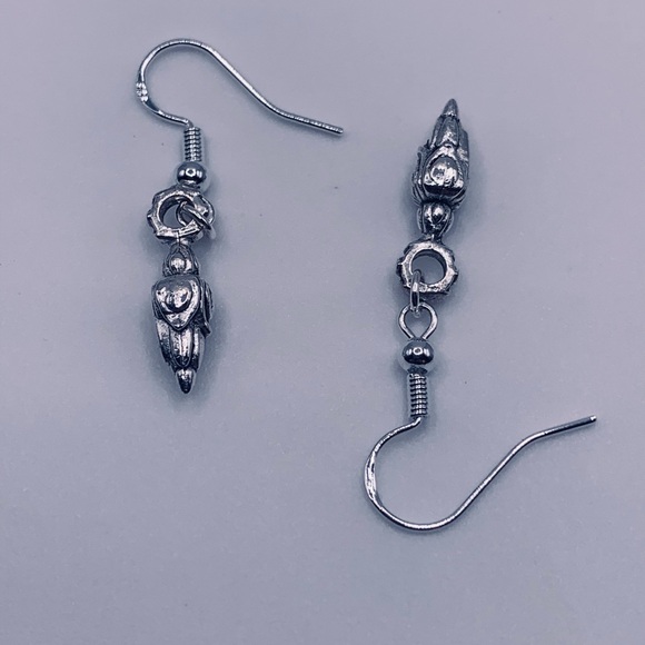 Turchin Lotus Blossom Sterling/Silver Plated French Wire Earrings - Picture 14 of 14